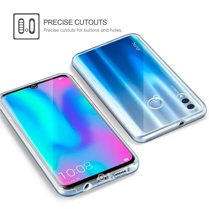 Мягкий чехол из ТПУ с полной защитой 360 градусов для Huawei P20 P30 P40 Honor Mate 10 20 Pro Lite Y6P Nova