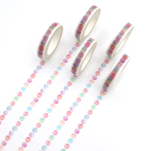 1 шт творческие способности акварель круглый лента Washi Diy дневник декоративная клейкая лента Kawaii Канцелярские Скрапбукинг Стикеры лента