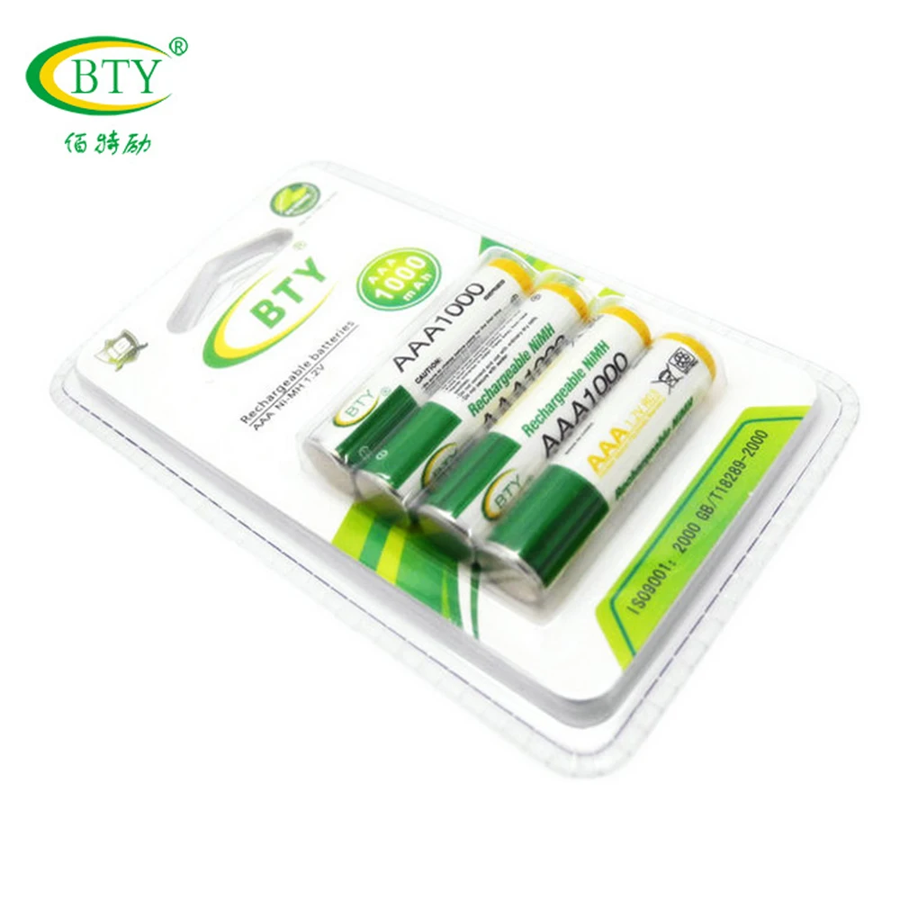 8 шт. BTY 1350 мАч NIMH AAA перезаряжаемая батарея aaa 1 2 в NI MH NH Bateria HR03 игрушечная