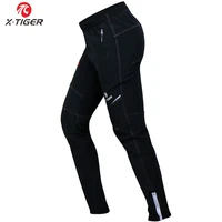 x tiger multifunction winter fleece thermal reflective cycling pants elastic waist long bicycle pants windproof bike trousers