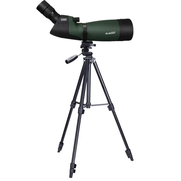 138cm Tripod SVBONY SV22 Зрительная труба 20-60x80 BAK4 FMC водонепроницаемый Порро Призма телескоп азот w/высокий штатив металлический корпус F9322G - Цвет: 138cm Tripod