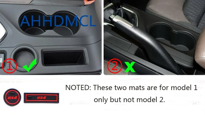 Car Anti-Dirty Pad Door Groove Gate Slot Cup Armrest Storage Anti-Slip Mat For GAC Trumpchi GS4 2015 2016 |