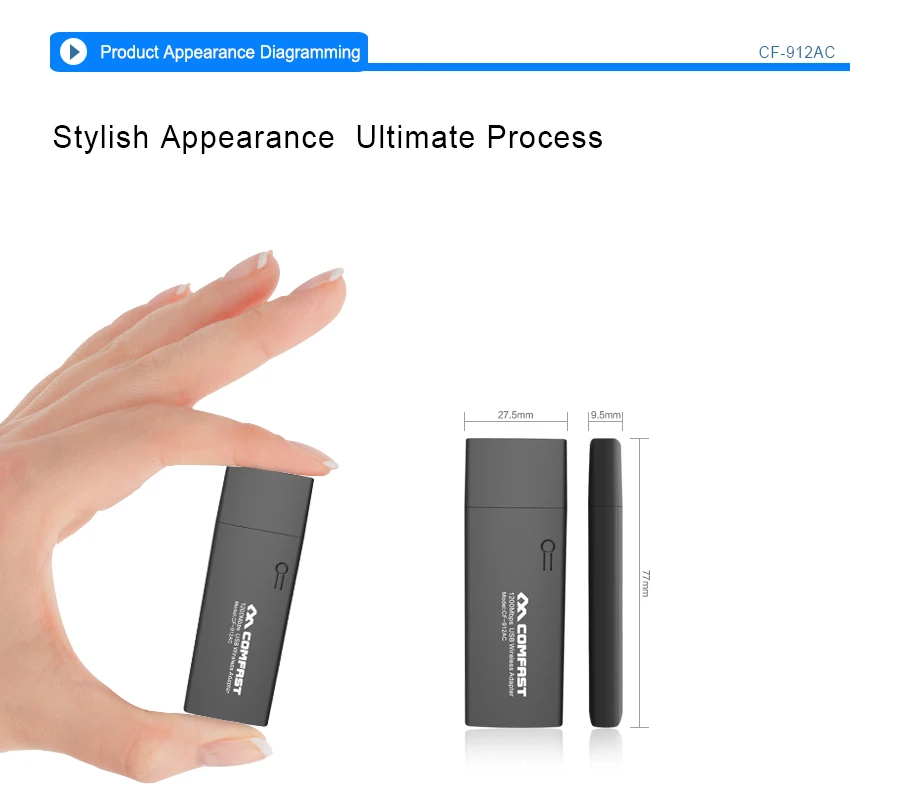 Двухдиапазонный 802.11ac 1200 Мбит/с USB 3 0 RTL8812AU беспроводной AC Wlan Wifi Lan Dongle адаптер