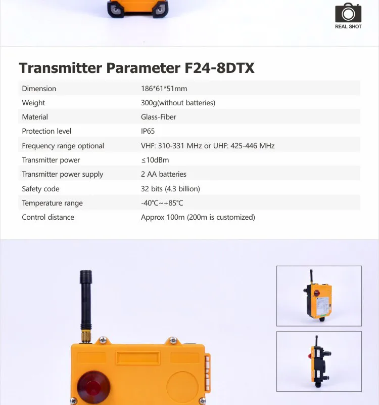 F24-8D кран управления Лер 2 передатчика 1 приемник промышленный телеканал беспроводной Радио пульт дистанционного управления для подъемного крана