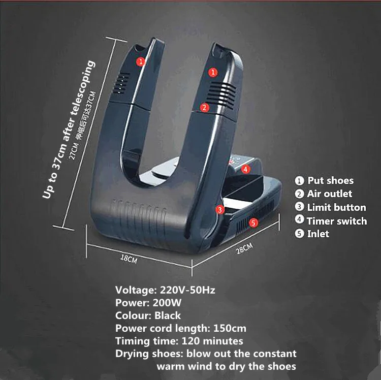 110 V-220 V электрическая сушилка для обуви Выдвижная сушилка для обуви сушилка с таймером УФ-Мини-стерилизатор подогреватель стерилизации дезодорант устройство
