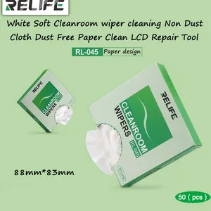50 шт.лот белая Мягкая очищающая салфетка для чистки пыли без пыли бумага для Чистки ЖК ремонтный инструмент 88 мм x 83 мм
