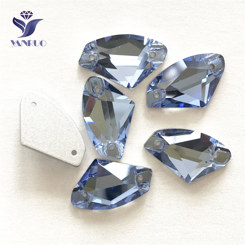

YANRUO 3256, все размеры светильник лый Сапфир, галактические камни для шитья, плоские стеклянные стразы, хрустальные стразы для шитья