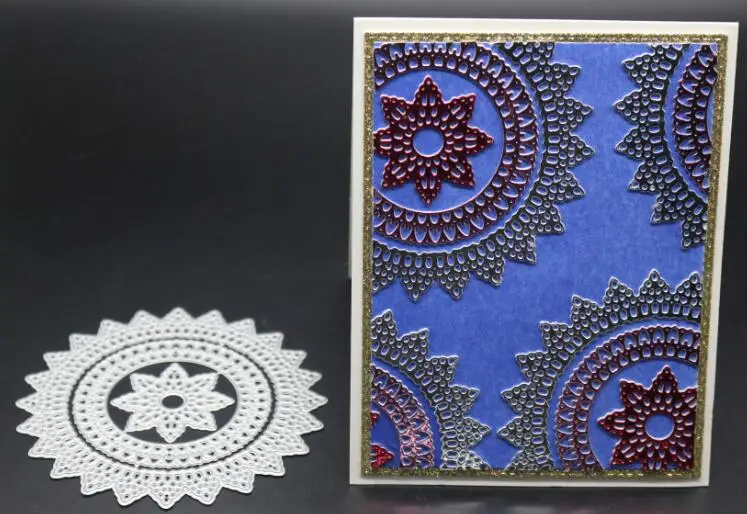 10x10cm YINISE цветок скрапбук вырезание металла штампы для трафареты для скрапбукинга карточки-украшения для альбомов тиснение папки высечки - Цвет: 10x10cm