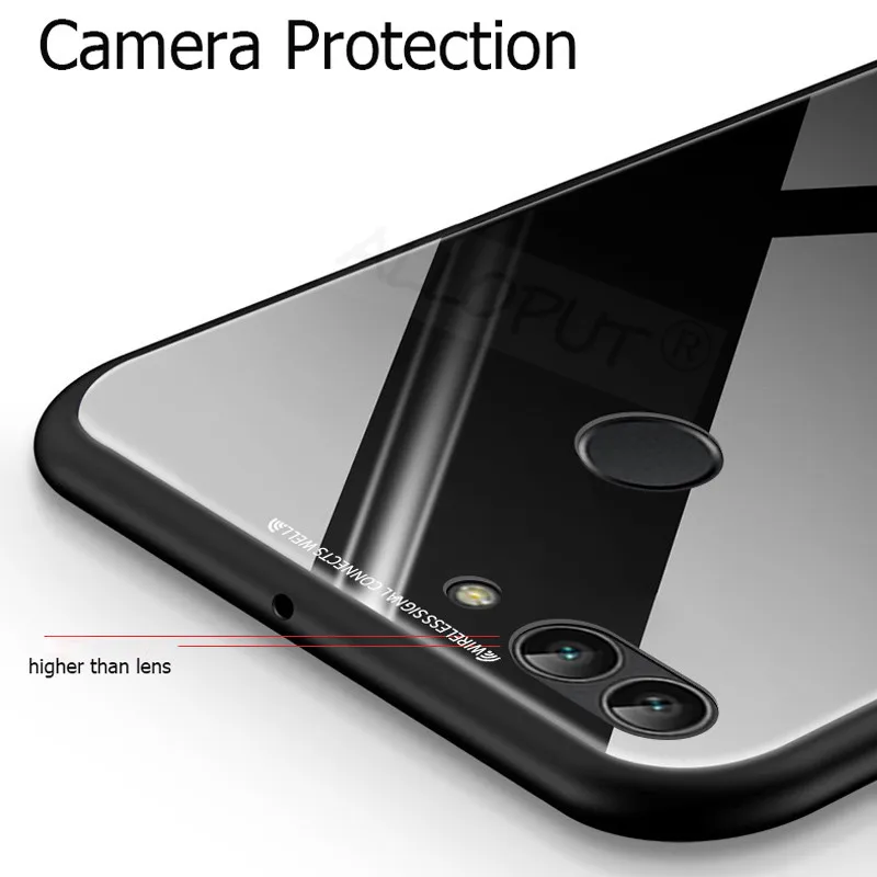 2019 Tempered Glass Phone Case For Redmi 7A Note 7 Pro Silicone Frame Shockproof Back Cover Hard Cases |