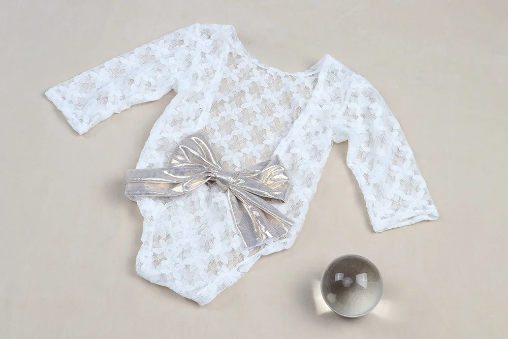 

Baby Photography Lace Bow-tied Clothes for Newborns and Babies Baby Rompers Onesies Baby Clothes with Bow