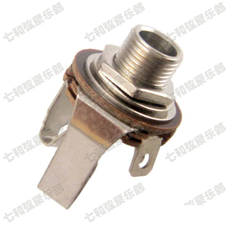 2 предмета хромированной латуни рот 1/4 &quotстерео джек Вход розетка для