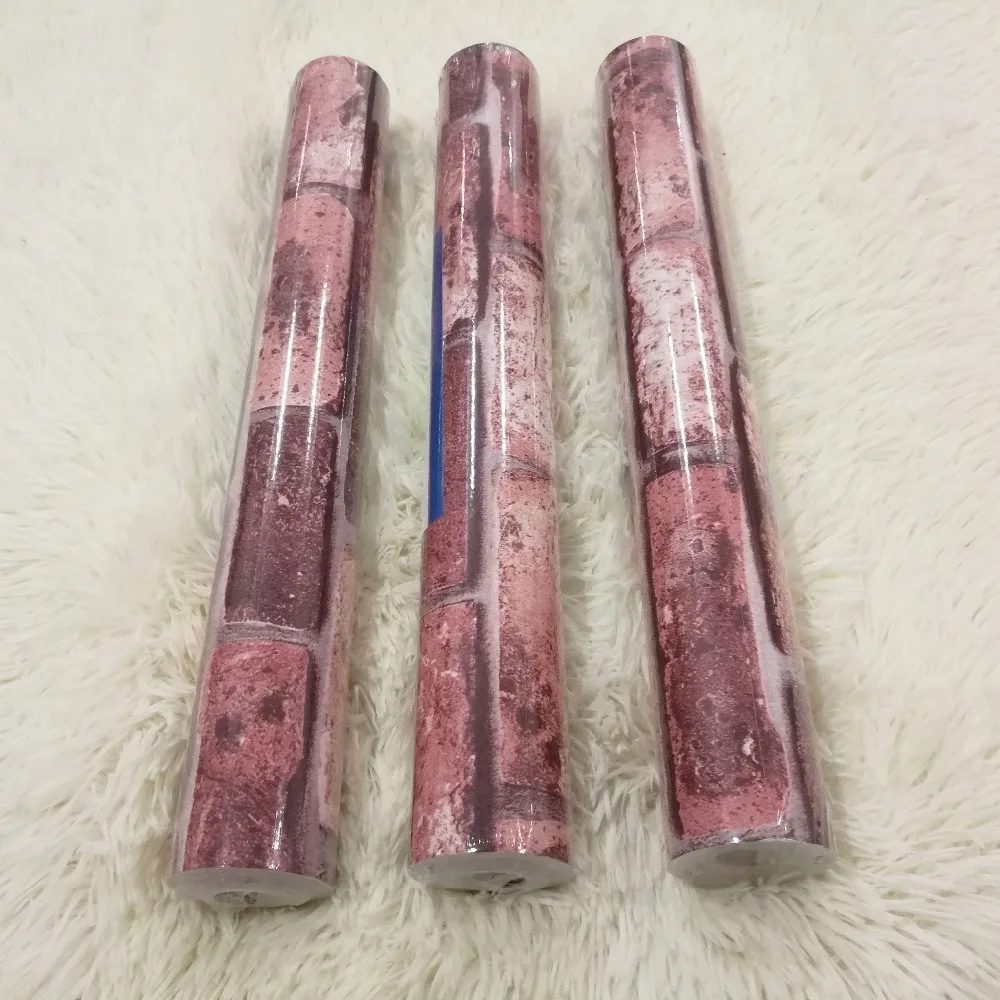 

Chinese Style Red Brick Stone 3D Embossed Wallpaper Living Room TV Sofa Background Wall Home Decor Wall Paper Roll For Walls 3 D