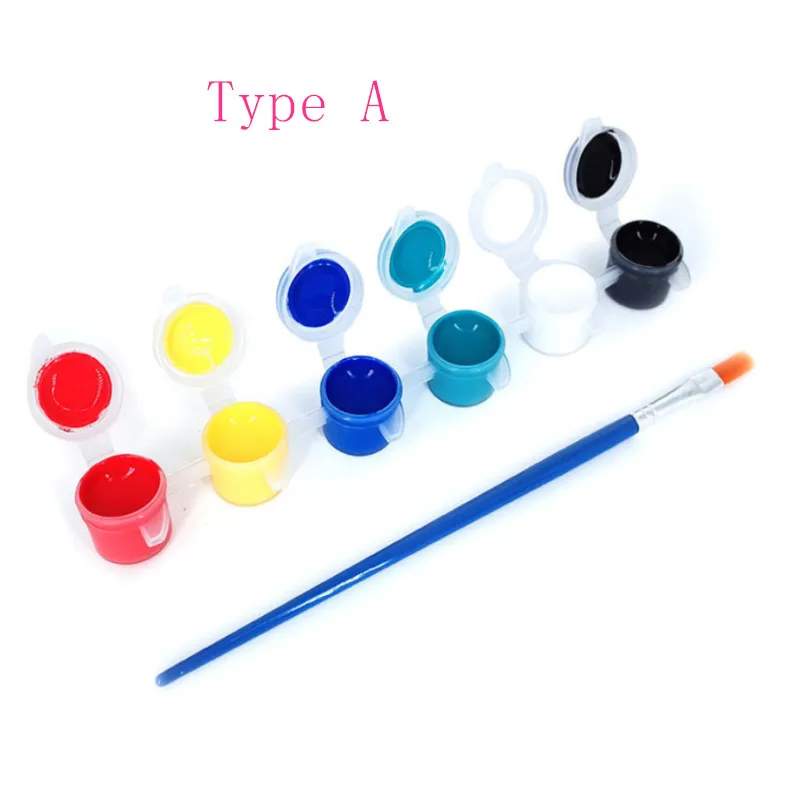 Type A 12 цветов акриловая краска пигмент набор для DIY одежды масляная краска для дизайна ногтей настенная штукатурка для рисования - Цвет: Type A