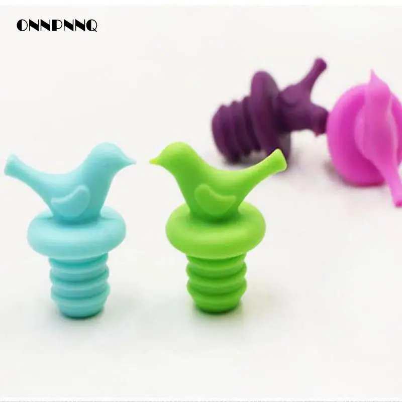 4 шт./компл. маленькая птица винная пробка красная Силиконовая для бутылки