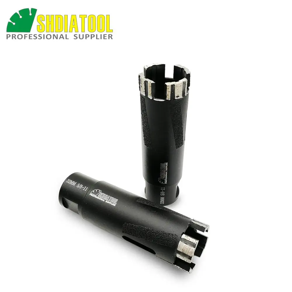 DIATOOL 2pcs Laser Welded Diamond Dry Drilling Core Bits With Side Protection 5/8-11 Thread