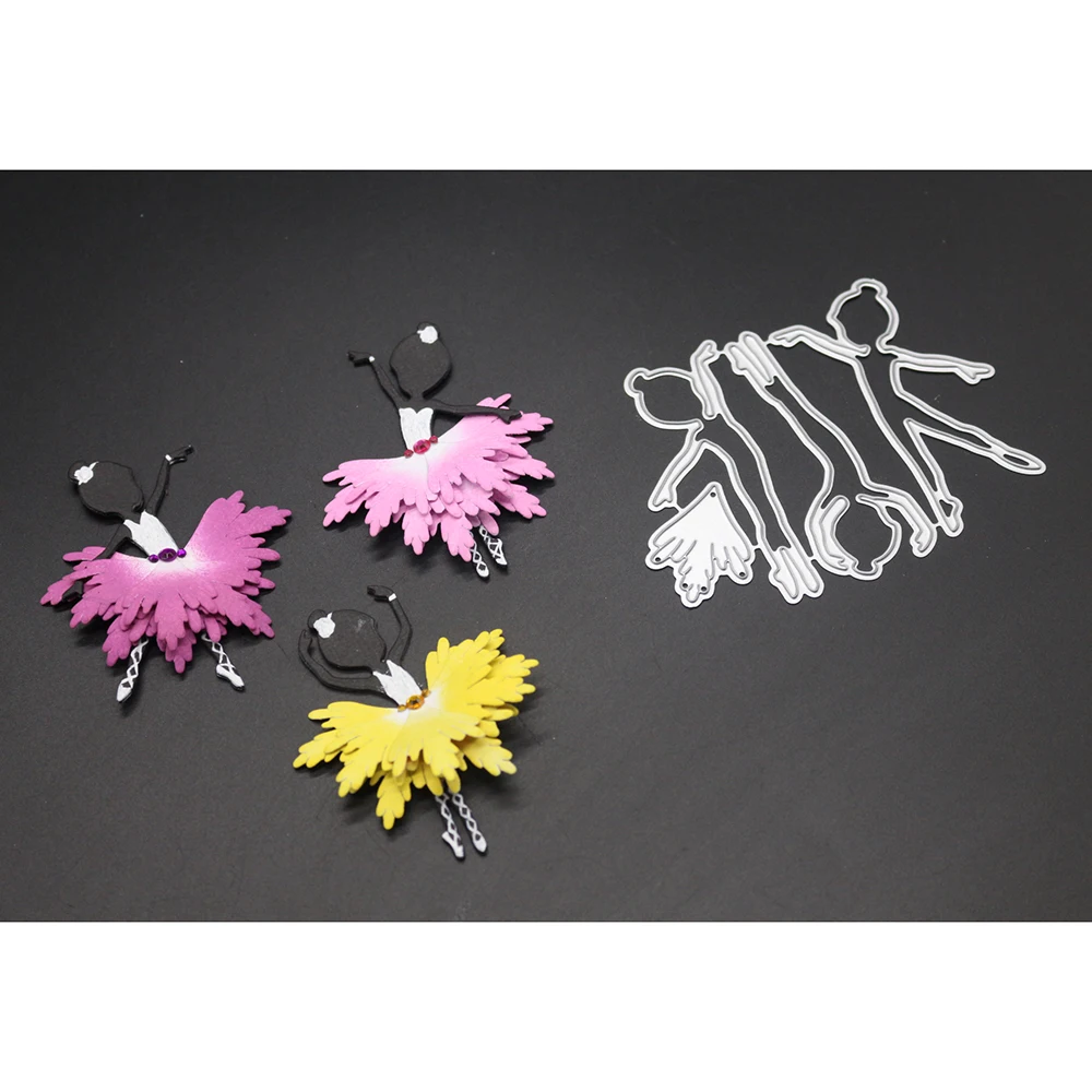 Балетные металлические режущие штампы для девочек танцев тиснение бумажные