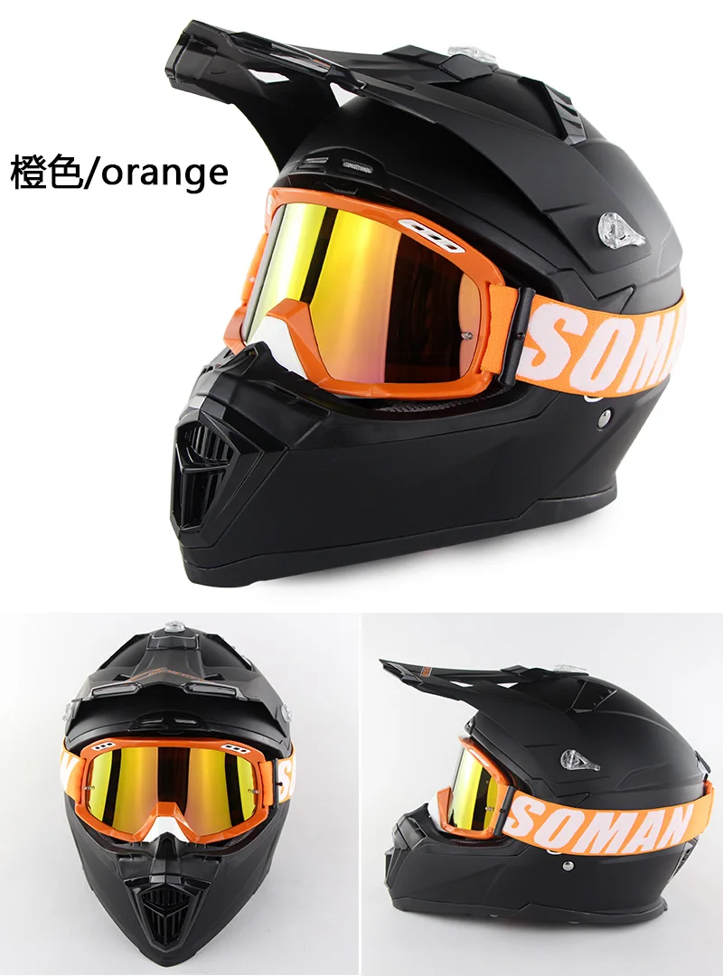 Soman SM15 мотоциклетный шлем, впитывающие пот очки для мотокросса, мотогонок Gafas