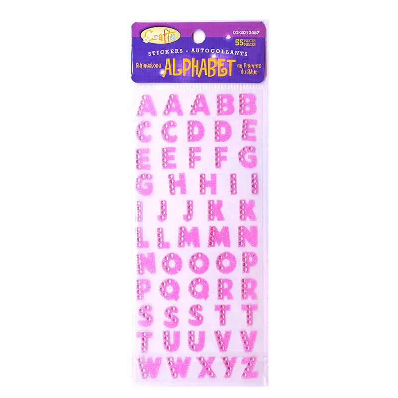 1 Sheet Glitter Alphabet Letter RhinestonesStickers Self Adhesive Gold/silver Words Stick On Scrapbooking DIY Handmade Book Deco