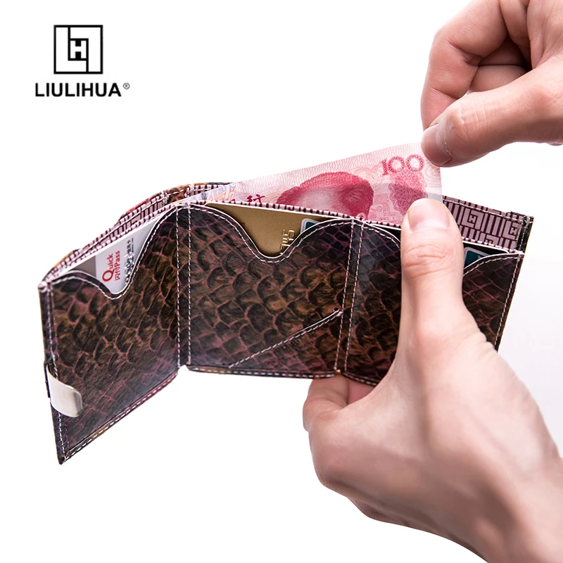 Модный винтажный кошелек LIULIHUA из натуральной кожи со змеиным узором
