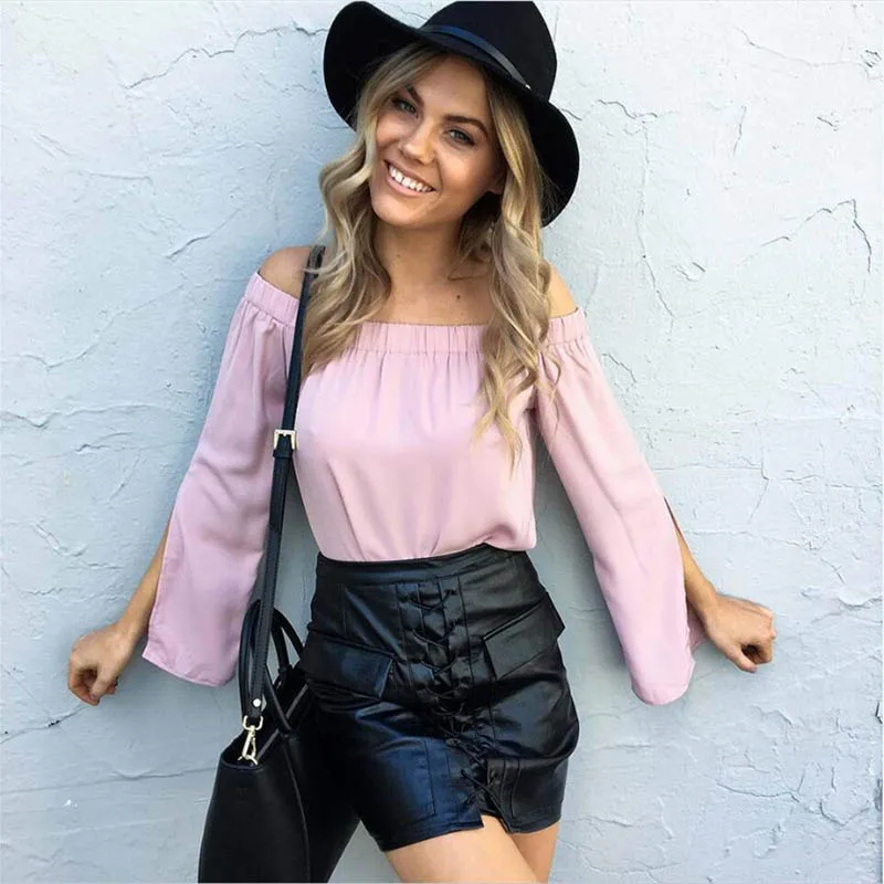 2017 юбка Карандаш PU работа american apparel damen рок искусственная кожа женская вышивка
