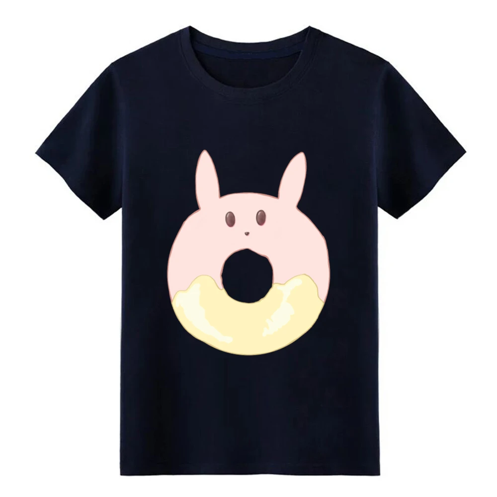 Мужская футболка Kawaii Bunny Donut 100% хлопковая одежда с круглым воротником летняя