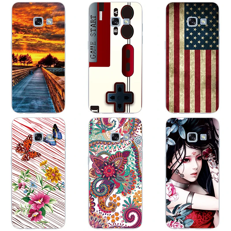 hard Plastic phone case cover For Samsung Galaxy A3 2017 SM-A320F/A320 shell printing Painted Flower |