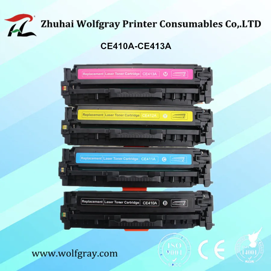 Compatible 305A toner cartridge for HP CE410A CE411A CE412A CE413A LaserJet Pro 300 color MFP M375nw/M475dn/400/M451nw/M471dn
Compatible 305A toner cartridge for HP CE410A CE411A CE412A CE413A LaserJet Pro 300 color MFP M375nw/M475dn/400/M451nw/M471dn