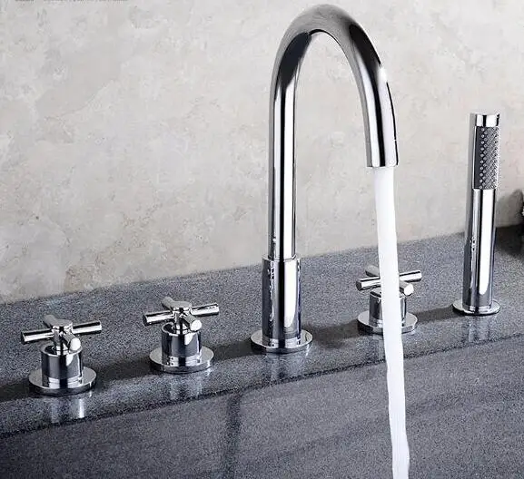 tub faucet Dofaso Для ванной комнаты бортике Для ванной смеситель для душа Для ванной Ванна бассейна раковина Латунь смесителя 5 шт. смеситель Для ванной носик - Цвет: tub faucet