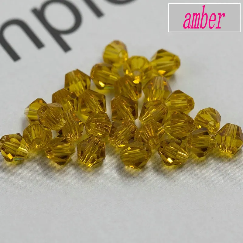 amber 1000 шт большая сумка красочные 4 мм кристалл Бикона бисер стеклянные бусины Свободные бусины браслет аксессуары - Цвет: amber
