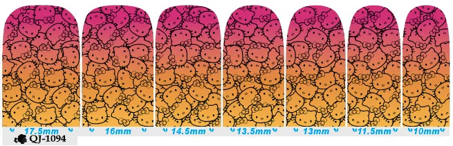 14 шт./лист 14 Тип hellokitty ногтей Обертывания 3D на весь ноготь Стикеры дизайнерские наклейки для ногтей Переводные картинки макияж тату Маникюр Инструмент