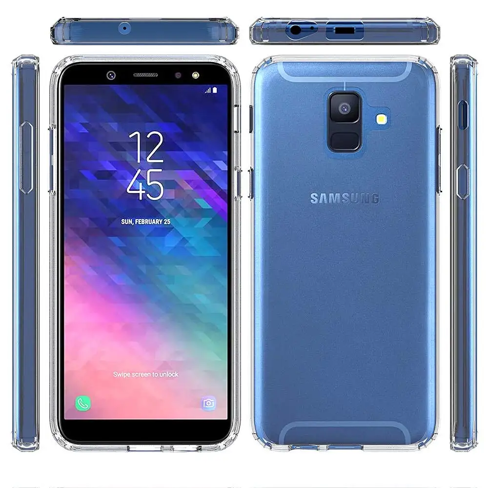 Ударопрочный грязестойкий чехол для samsung Galaxy A6 2018 SM-A600FN A600FN прозрачный