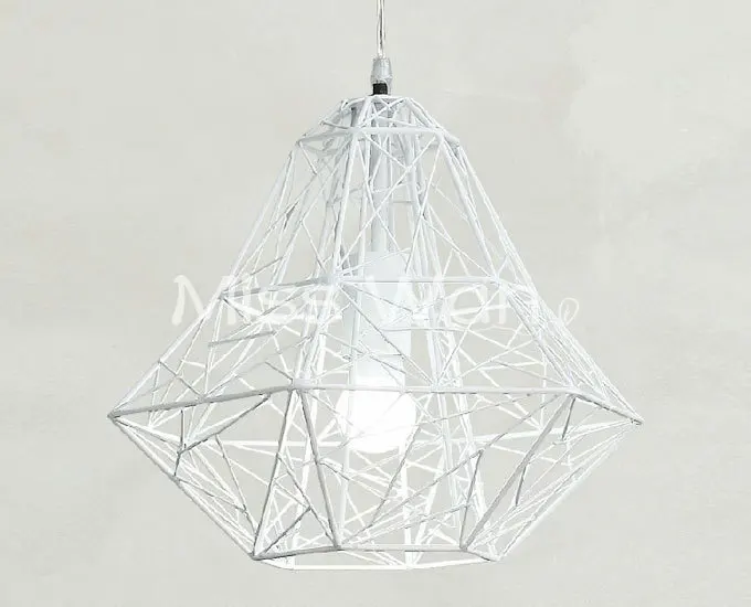 New! Wrought iron bird cage pendant light diamond modern brief E27 lamp holder apply in living room/bedroom | Лампы и освещение