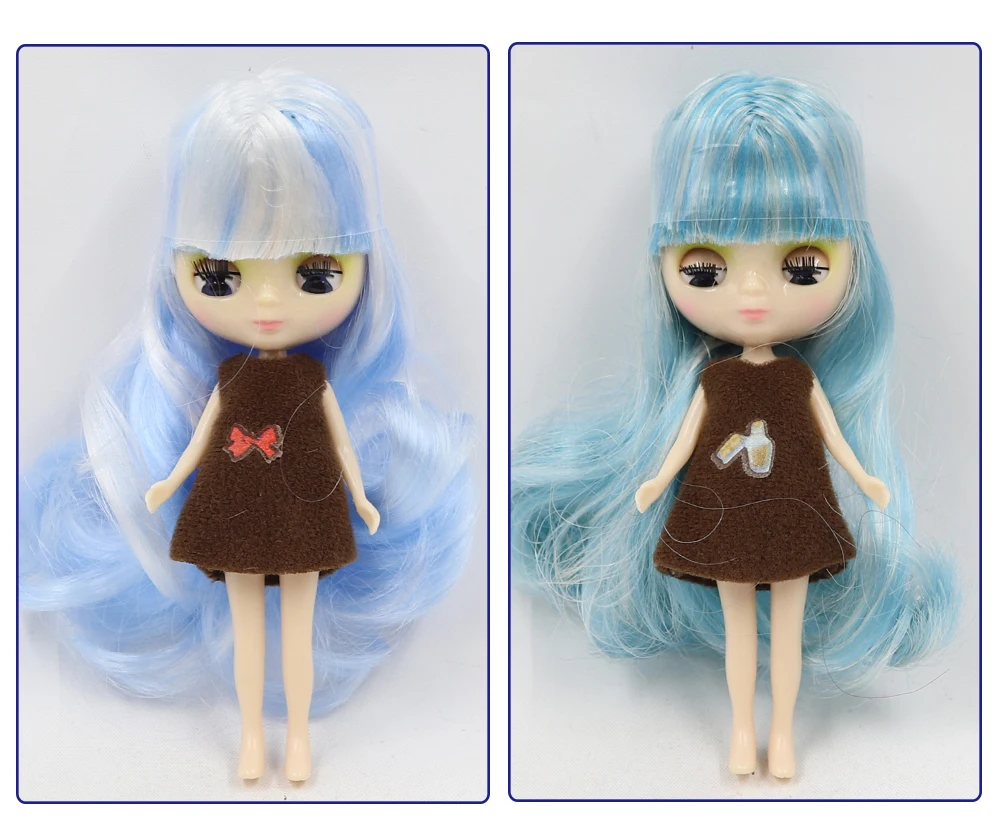 Фабрика blyth мини-кукла 10 см BJD нормальная кукла тела, случайное платье