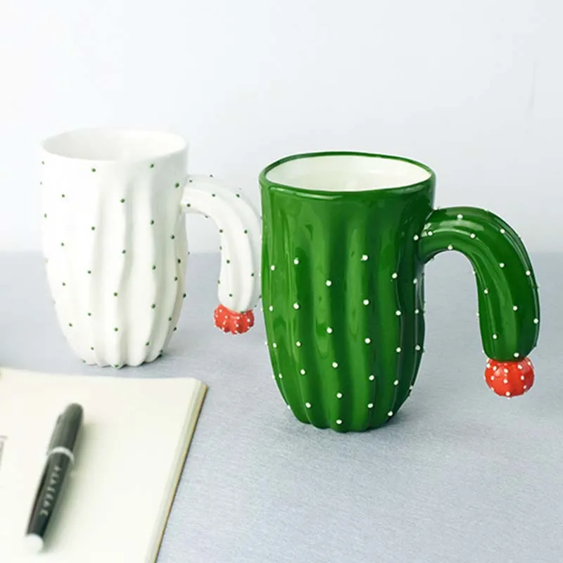 Новый 3D Кактус Стиль кружки водяные колпачки для флаконов Craetive Чай Молоко Кофе
