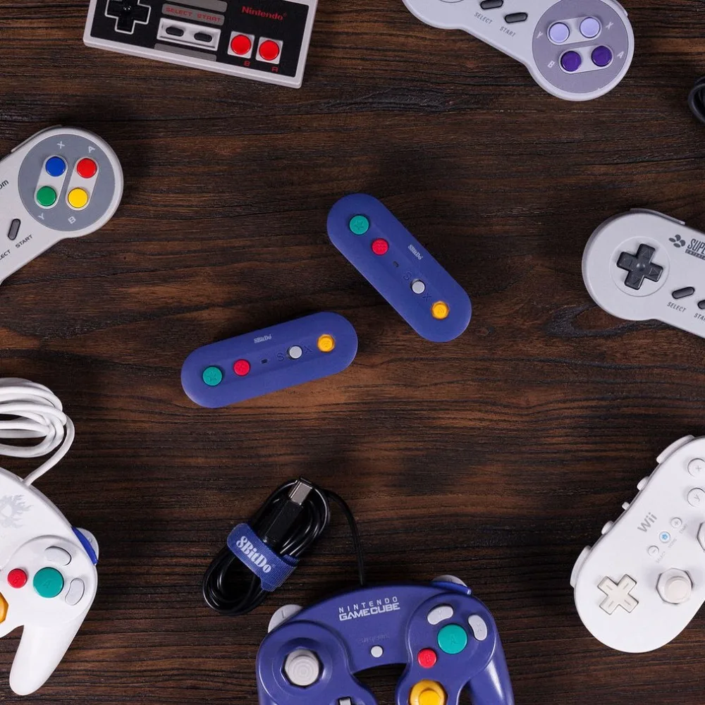 8bitdo Gbros Беспроводной адаптер для переключатель/PC проводной GameCube и классический контроллер GC для переключения