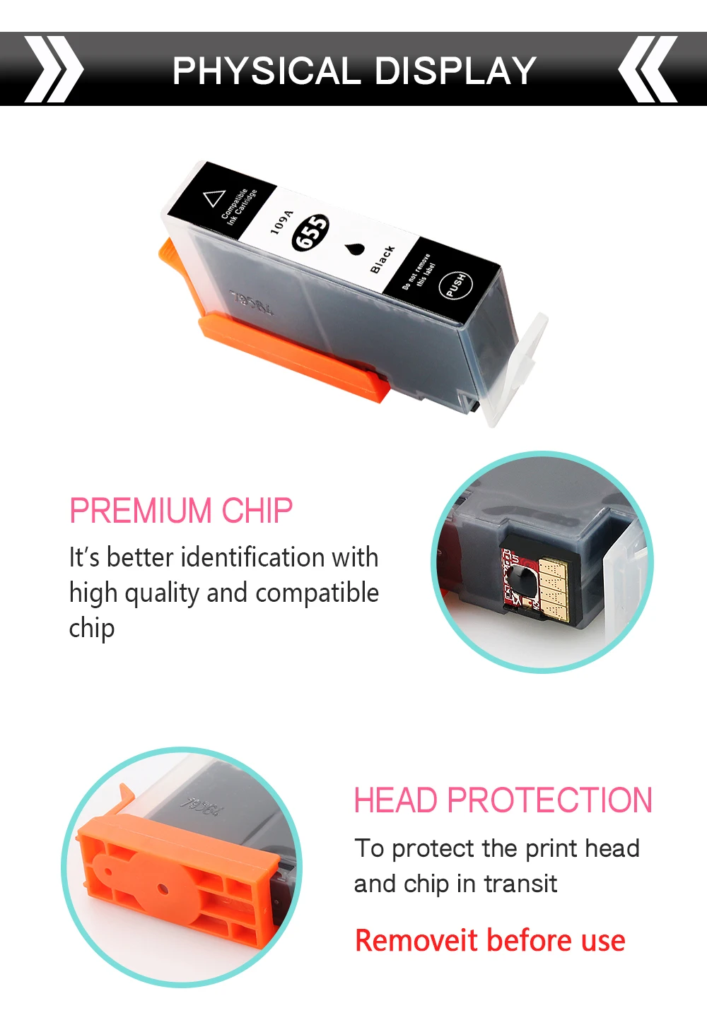 Новые чернильные картриджи с чипом для hp 655, совместимые с принтерами hp deskjet 4615 4625 CZ109AE CZ110AE CZ111AE CZ112AE