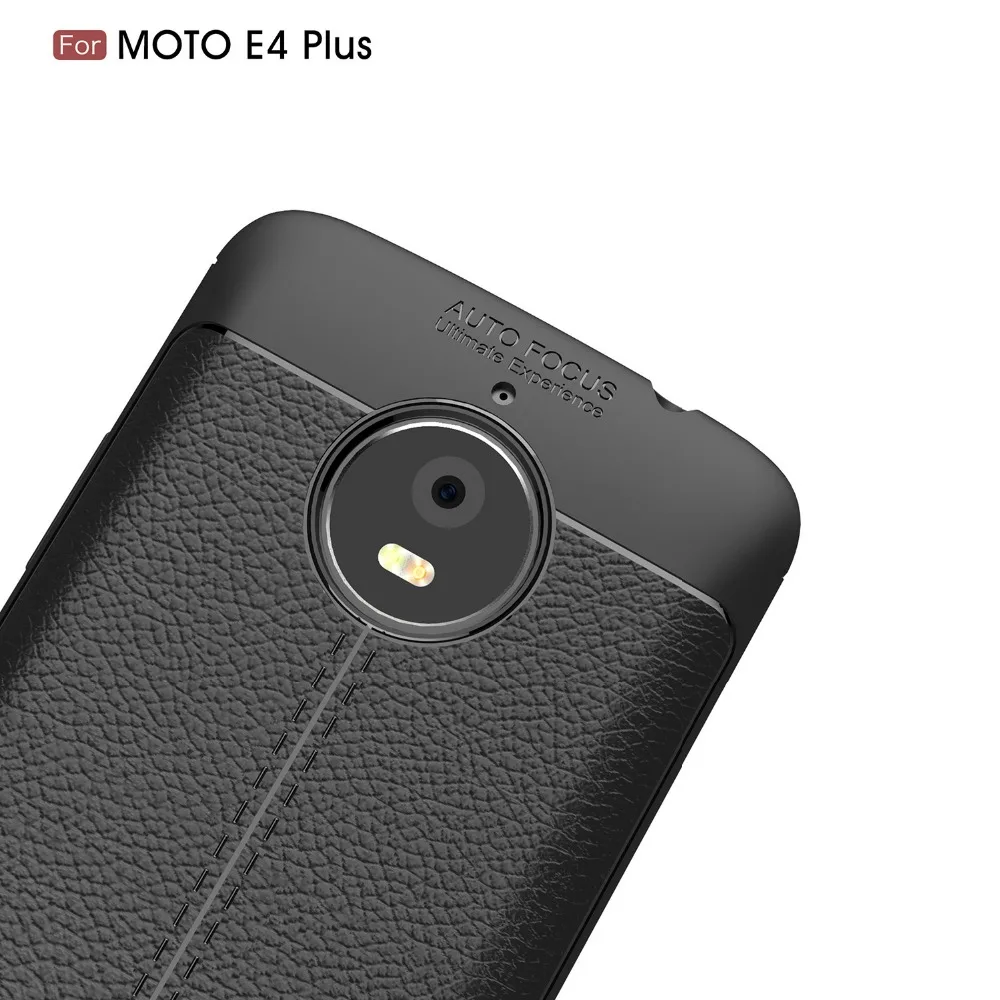 Мягкий чехол для телефона из ТПУ BEFOSSON Moto E4 plus кожаный с зернистой текстурой