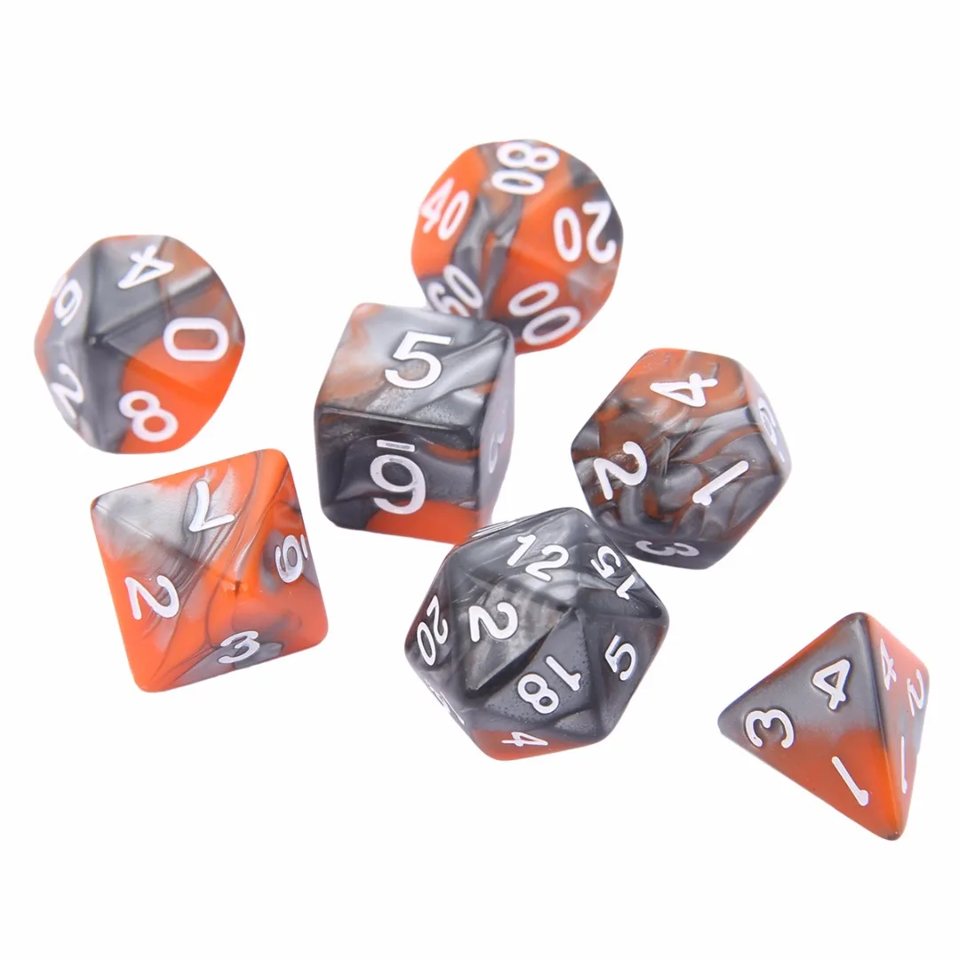 35 шт Разноцветные D20 D12 D10 D8 D6 D4 многогранные игральные кости наборы для подземелий драконов настольные игры+ сумки