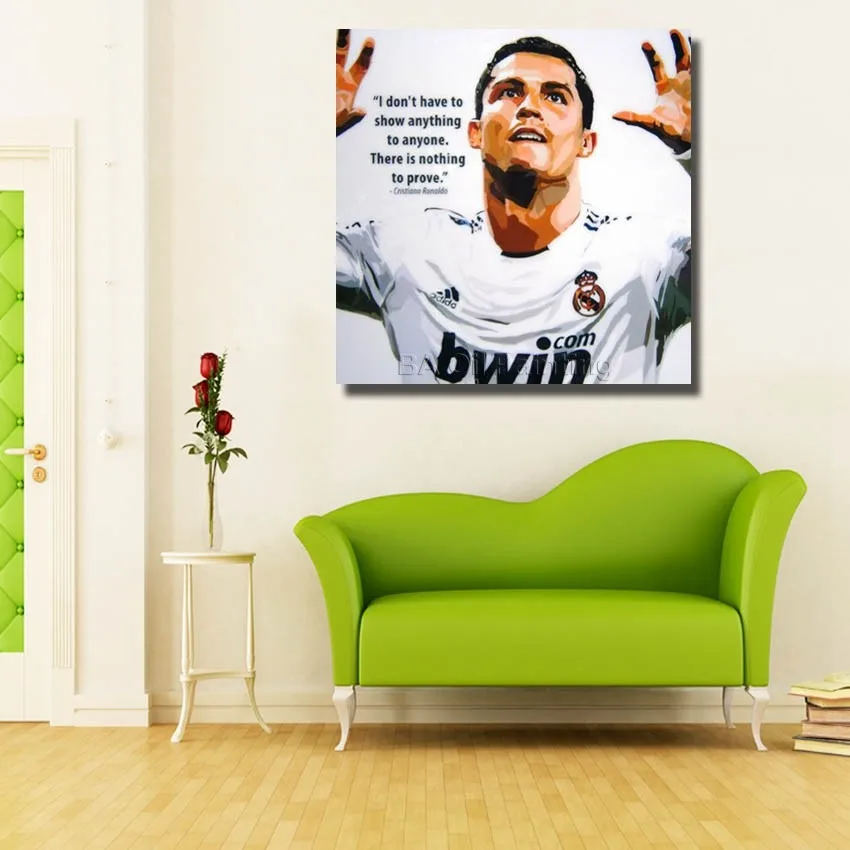 Oil Painting On Canvas Cristiano Ronaldo Football Super Star Poster Wall Art Gift Pictures For Living Room Home Decor RW397 | Дом и сад