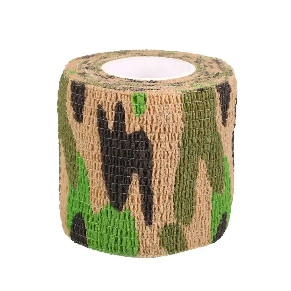 wet land camouflage 5 см х 2 м самоклеящаяся Нетканая камуфляжная обертка винтовка охотничья стрельба велосипедная лента Водонепроницаемая камуфляжная невидимая лента - Цвет: wet land camouflage