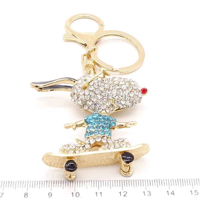 Брелок кошелек сумка собака стразы брелок CZ Подарочная подвеска Шарм|keyring