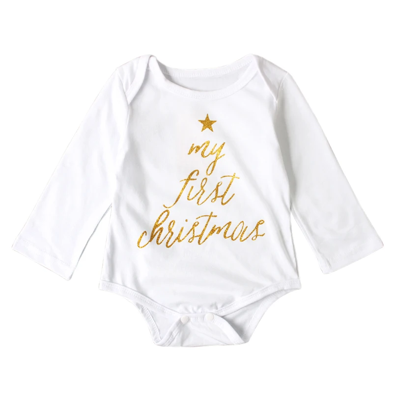 Хлопковый комбинезон для новорожденных мальчиков и девочек рождественское боди