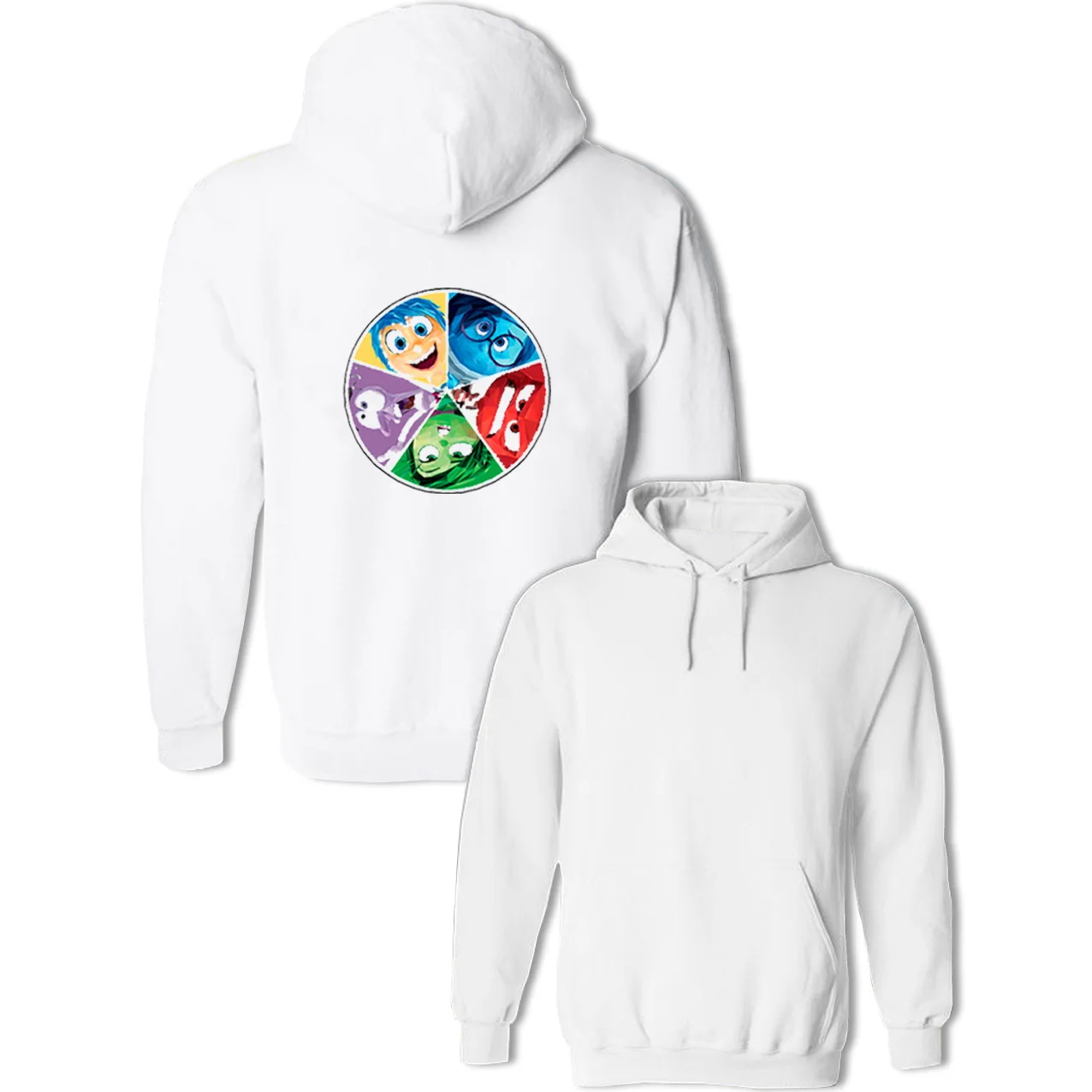 Толстовки с капюшоном героями мультфильмов наизнанку эмоции гнев радость