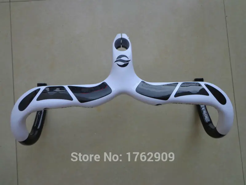 Новый белый велосипедный руль QILEFU полностью карбоновый для дорожного велосипеда