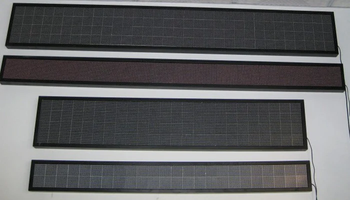 16*96 Pixel P10 Крытый привел один желтый электронный светодиодный рекламный щит экран