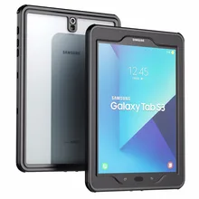 For Samsung Galaxy Tab S3 Waterproof Case with Built-in Screen Full-Body Rugged Protective Case for Galaxy Tab S3 9.7 inch 2017