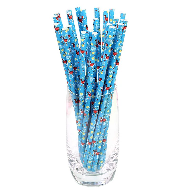 25 шт одноразовая соломка День Рождения украшения бумажная соломинка для питья