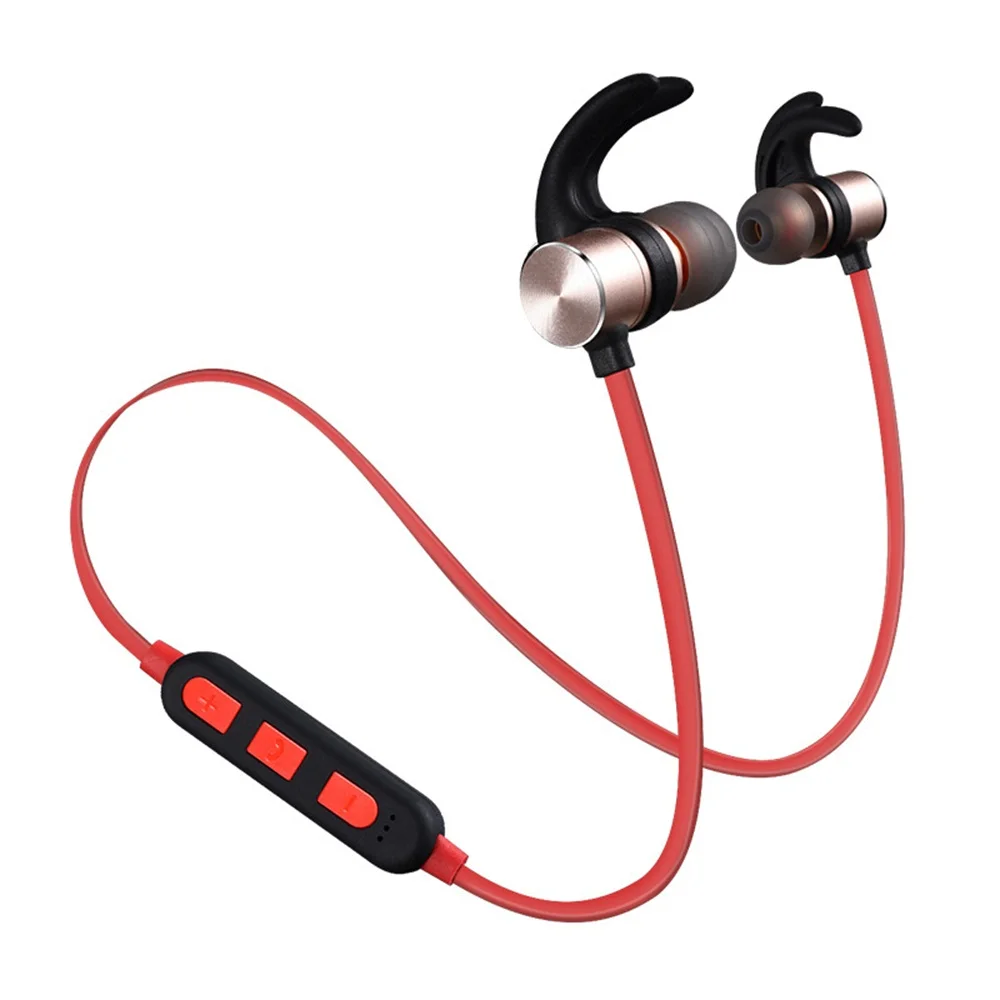 Красный Беспроводные bluetooth наушники, Mp3 музыкальный плеер, спортивные беспроводные наушники, встроенные в 16 Гб памяти, износостойкая гарнитура для бега - Цвет: Красный