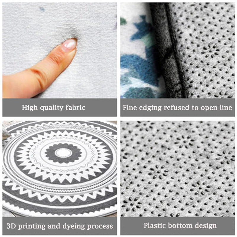 Nordic Fashion Round Carpets Niche for Home Fun Living Room Bedroom Kitchen Rug Basket Rocking Chair Adults Mat | Дом и сад