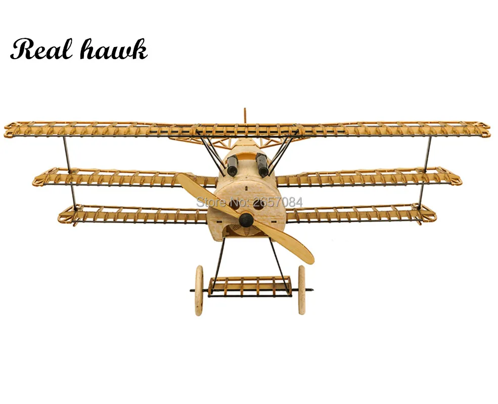 Деревянные строительные наборы DIY ремесла игрушки подарок на Рождество 1:18 Fokker DRI